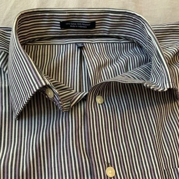 Chaps Stripe Button Up Dress Shirt - Picture 4 of 9